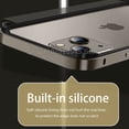 thumbnail image 4 of Hybrid Silicone Frame Aluminum Metal Phone Case For iPhone 15 14 13 12 Pro Max Better Heat Bumper Titanium For i14Pro, 4 of 6