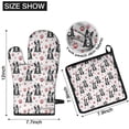 thumbnail image 6 of Boston Terrier Puppy Dog Kitchen Oven Mitt and Pot Holder Sets 2 Pcs for Baking, Cooking and Grilling, Heat Resistant Up To 392 °F, 6 of 7