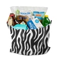 thumbnail image 4 of Zebra Print Canvas Tote Bag Abstract Zebra Pattern Black and White Stripes Rainbow Multicolor Zebra Modern Fashion Cute Cartoon Design Aesthetic Gradient Reusable Eco-Friendly Shopping Tote, 4 of 6