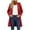 Red, variant on DAFPZW Womens Peacoat Winter Warm Long Sleeve Notch Lapel Mid Long Trench Coat Wool Blend Open Front Hooded Overcoat