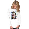 thumbnail image 4 of Van Gogh Starry Night Candy Skull Plus Size Long Sleeve Graphic Tee Shirt Brisco Brands 3X, 4 of 5