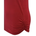 thumbnail image 5 of KOGMO Womens Long Sleeve Solid Basic Drape Top Side Shirring Tunic (S-3X), 5 of 6
