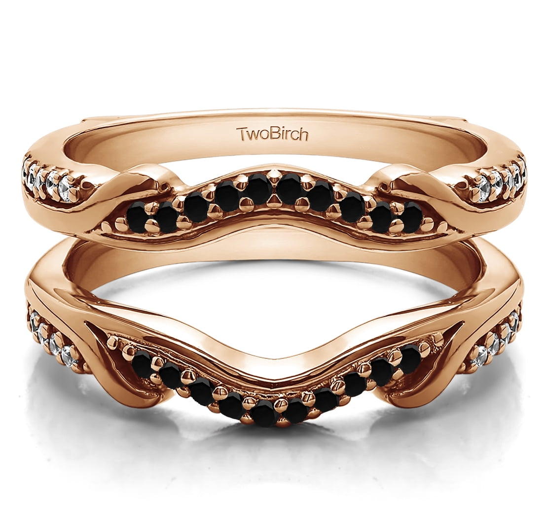 Contoured Wedding Ring Jacket in Sterling Silver (0.26ctw)