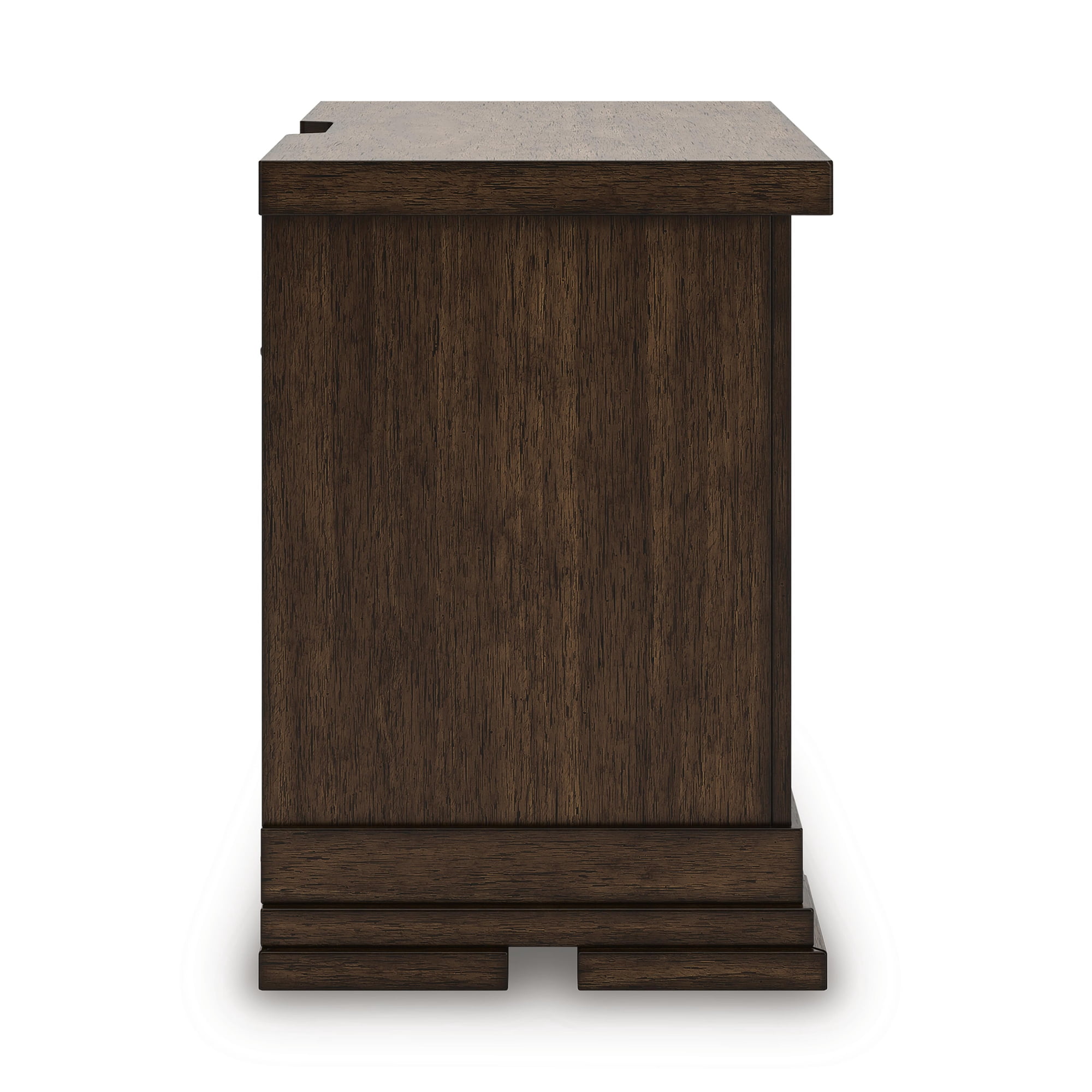 Signature Design by Ashley Taffenbrook 3-Drawer Nightstand with USB Charging and Power Outlets - Medium Brown