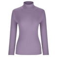 thumbnail image 4 of Rutainlusire Sweater for Women Fashion Women Solid Long Sleeve Pullove Turtleneck-Neck Casual Sweater Tops, 4 of 8