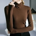 thumbnail image 5 of Women's Turtleneck Pullover Sweater â Winter Warm Ribbed Cotton Long Sleeve Slim Fit High Neck Base Layer Top for Fall & Winter, 5 of 7