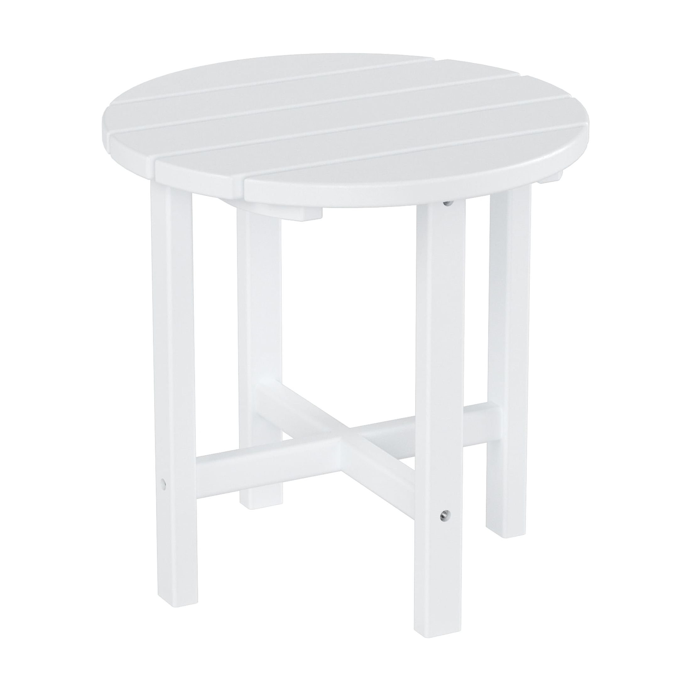 GARDEN 2-Piece Set Classic Plastic Porch Rocking Chair with Round Side Table Included, White - image 3 of 8