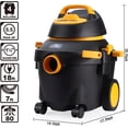 thumbnail image 5 of Shop-Vac 4 Gallon 5.5 Peak HP Wet/Dry Utility Vacuum with SVX2 Motor Technology, 3 in 1 Function Portable Shop Vacuum with Cart, Attachments, 5914000, 5 of 7