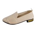thumbnail image 2 of Domuza Women's Ballerina Slip On Knitted Trainers 2026 Summer Non Slip Comfortable Breathable Sporty Flat Shoes for Walking Khaki 6.5（EU-37）, 2 of 5