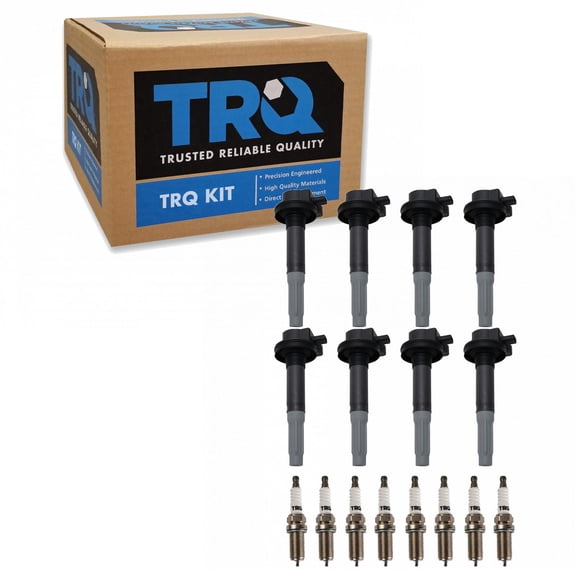 TRQ Ignition Coil & Iridium Spark Plug Kit Set for Ford F-150 Mustang 5.0L V8 ICA71864