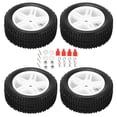 thumbnail image 1 of 4PCS 75mm RC Neumático de Coche Tipo U Goma RC Vehículo Rueda Control Remoto Neumático de Coche para Wltoys 144001 1/14 RC CarWhite, 1 of 8