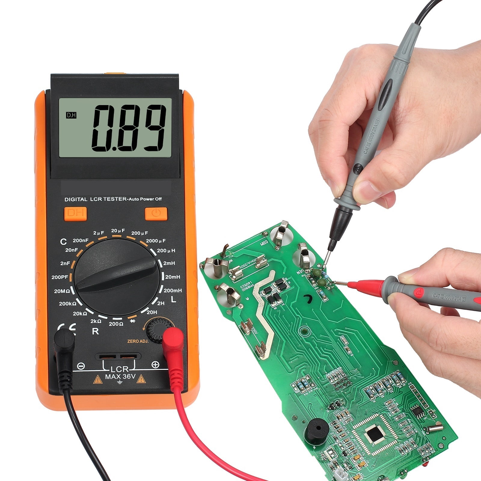 Digital Multimeter LCR Meter Tester For Inductance Capacitance Resistance LCD Display Measuring Meter Tool Kit ,Battery Test