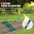 thumbnail image 4 of VEVOR Lawn Leveling Rake, 48"x10" Level Lawn Tool, Heavy-duty Lawn Leveler with 78" Steel Extended Handle, Yard Leveling Rake Suit for Garden, Golf Lawn, Farm, 4 of 9
