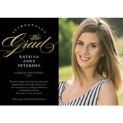 Classic Script Graduation Announcement