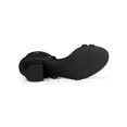 thumbnail image 5 of BLISSFUL STEP Women's Shoes Lace Up Faux Suede Open Toe Chunky Heel Sandals Black 5, 5 of 8