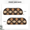 thumbnail image 4 of Leather Semi-Circular Storage Bag 7.5×2.6×1.4in Single Pocket Design Semi-Circular Shape Can Be Used As A Storage Pen Makeup Bag Sandybrown Buffalo Plaid Check Tartan Scotland_3, 4 of 7