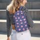 thumbnail image 5 of Disketp Cute Pig print Canvas Backpack Lightweight Travel Daypack Student Rucksack Laptop Backpack-, 5 of 5