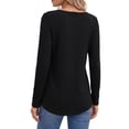 thumbnail image 5 of Fantaslook Long Sleeve Shirts for Women V Neck Lightweight Sweaters Casual Fall Tunic Tops Fashion Spring Clothes, 5 of 9