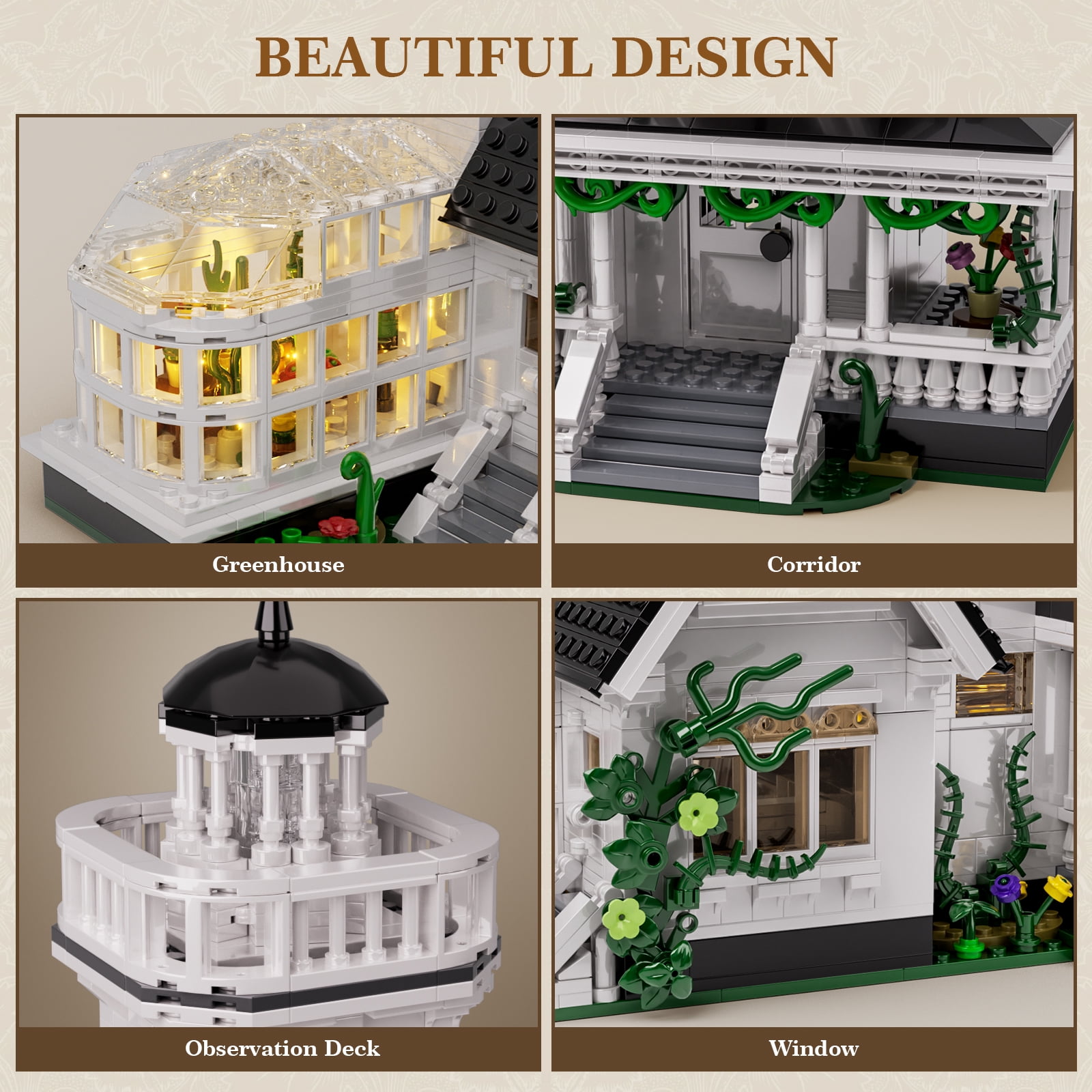 Magic House Building Blocks Kit Practical Owens House Model Decor Gift for Friends
