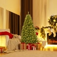 thumbnail image 1 of Gymax 5FT Pre-Lit Christmas Tree Hinged Artificial Tree w/ Metal Stand LED Lights, 1 of 10