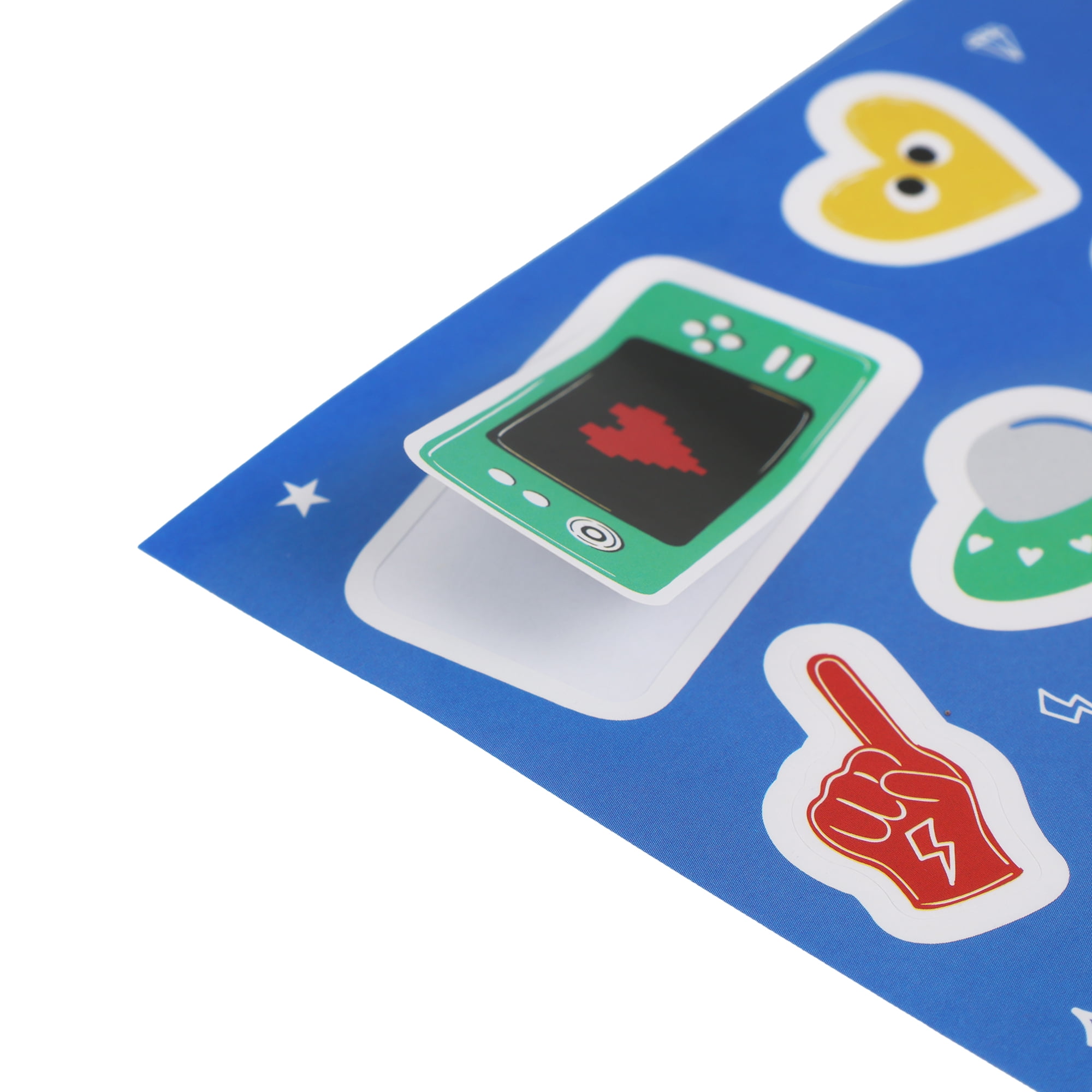 Autocollant bleu, papier, 3 ans et plus, multicolore