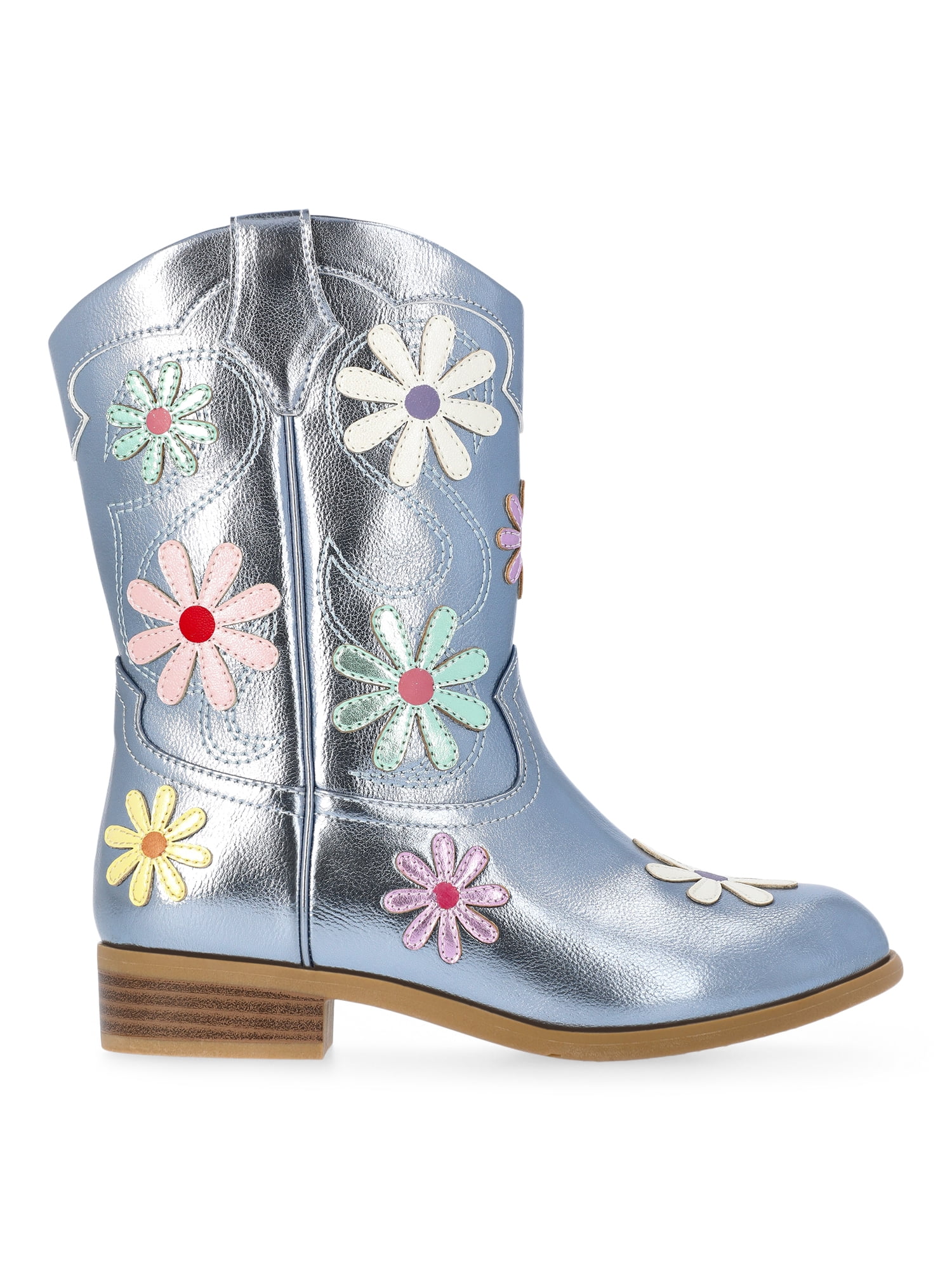 Wonder Nation Girls and Toddler Western Daisy Boots