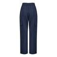 thumbnail image 4 of Yubnlvae Y2K Cargo Pants Women - Streetwear High Waist Wide Leg Trousers with 6 Pockets, Baggy Military Style Joggers for Casual Fashion (Navy | S), 4 of 6