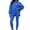 Blue-RongHuan women outfits sets, variant on 2 Piece Outfits for Women Oversized Crew Neck Sweatshirt and Leggings Sweatsuits Matching Sets Jogger Tracksuit