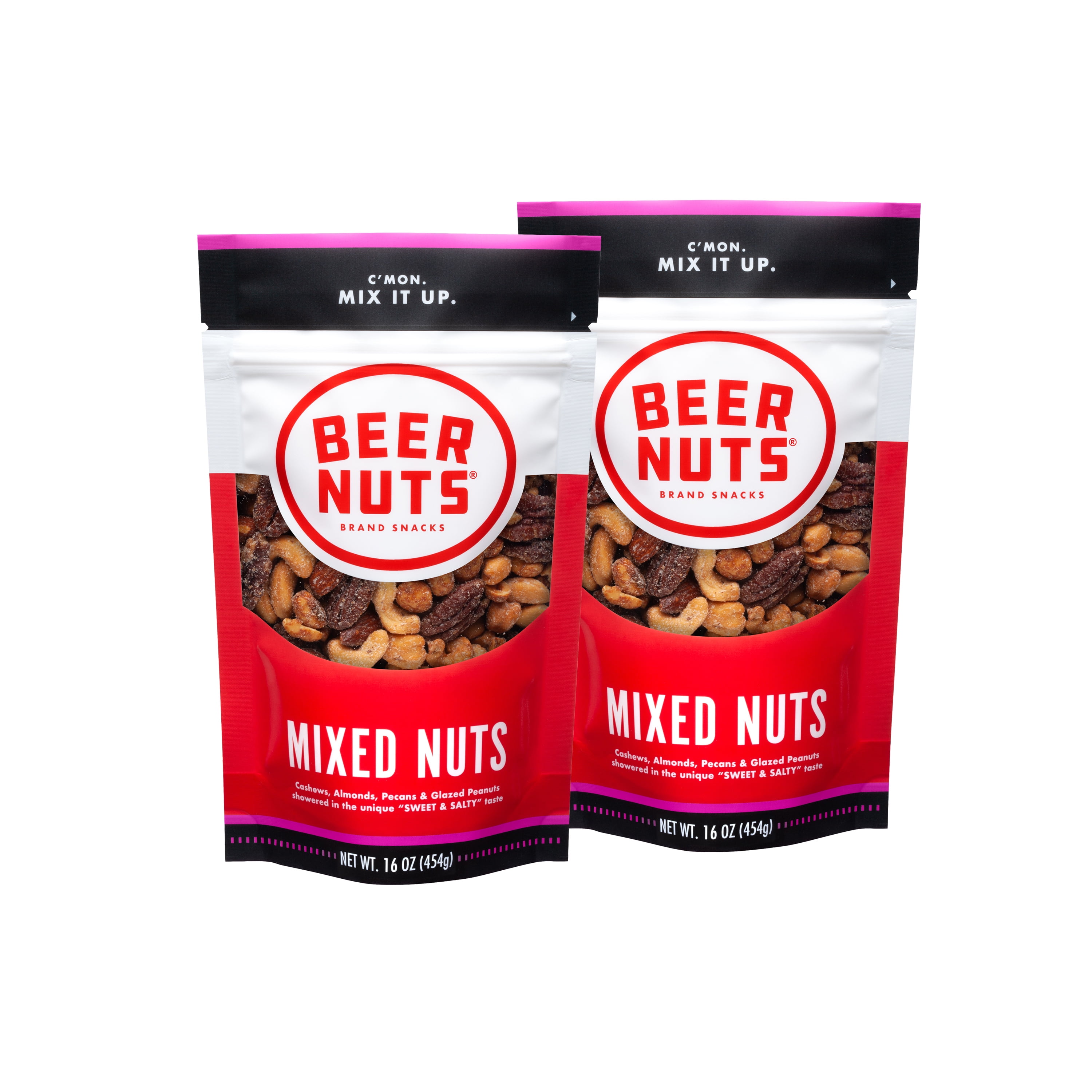 BEER NUTS Mixed Nuts The Pounder 16 oz. (PACK OF 2)