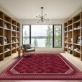 thumbnail image 2 of ODIKA 2'x3' Machine Washable Non-Slip Area Rug, Geometric Burgundy High Traffic Rug with Pad, Red, 1029059, 2 of 8