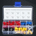 thumbnail image 2 of GENEMA 102Pcs Ring Terminal Electrical Crimp Connector Kit Insulated Wire Terminals Lug, 2 of 7