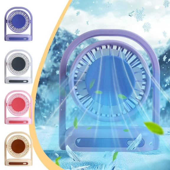 Summer Savings Clearance! Boovnll Desk Fan, 3 Speeds Air Circulator Fan, Low Noise, Strong Airflow, 270° Tilt Head, 6" Mini Fan, USB Rechargeable Small Fan for Home, Bedroom, Dorm & Office, Fan
