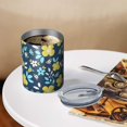 thumbnail image 3 of Floral 12oz Stainless Steel Coffee Mug – Double-Wall Insulated Cup with Spill-Resistant Lid, 360° Full-Print Design, Keeps Drinks Hot & Cold for Home, Office, Travel,Thanksgiving,Christmas, Spring, 3 of 5