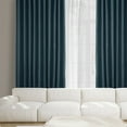 thumbnail image 5 of HPD Half Price Drapes Story Blue Extra Wide Faux Linen Room Darkening Curtains for Bedroom & Living Room Curtains (1 Panel), Window Curtains 120 inches long, Rod Pocket curtains & drapes, 100W X 120L, 5 of 11