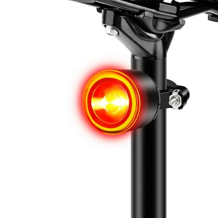 NineLeaf Smart Bike Tail Light Bicycle Tail Lights LED Rechargeable Auto On/Off Rear Bicycle Flashlight Ultra Bright Back Brake Light High Lumen Cycling Lights for Road Bike 200PK