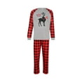 thumbnail image 1 of Diconna Pyjama Assorti Parent-Enfant Hauts Renne avec Pantalon à Carreaux Combinaison, 1 of 9
