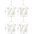 thumbnail image 3 of DecMode 12"W, 12"H White Distressed Small Square Geometric Wall Mirror with Jute Hanging Rope, Set of 4, 3 of 12