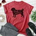 thumbnail image 2 of Pug Mama T-shirt, Unisex Women's Shirt, Pug Owner, Best Dog Mama Gift, Heather Red, Small, 2 of 6