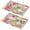 Pioneer Flower Floral, variant on Placemat, Pioneer Flower Floral Print Pattern Place Mats Table Mat Set Of 2, PVC Washable Placemats for Party Kitchen Dining Decoration, 18x12 Inch, Fade Resistant