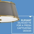 thumbnail image 2 of 4893LDB Hinkley Lighting Clarke - 24W 2 LED Medium Semi-Flush Mount-9.5 Inches Tall and 15 Inches Wide-Lacquered Dark Brass/Dark Matte Grey Finish, 2 of 10