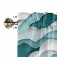 thumbnail image 5 of Valances for Windows, Gradient Ocean Waves Turquoise Teal Gradient Waves Rod Pocket Short Window Valance Curtains Holiday Window Treatment for Kitchen Living Room Bathroom, 42"x12", 5 of 7