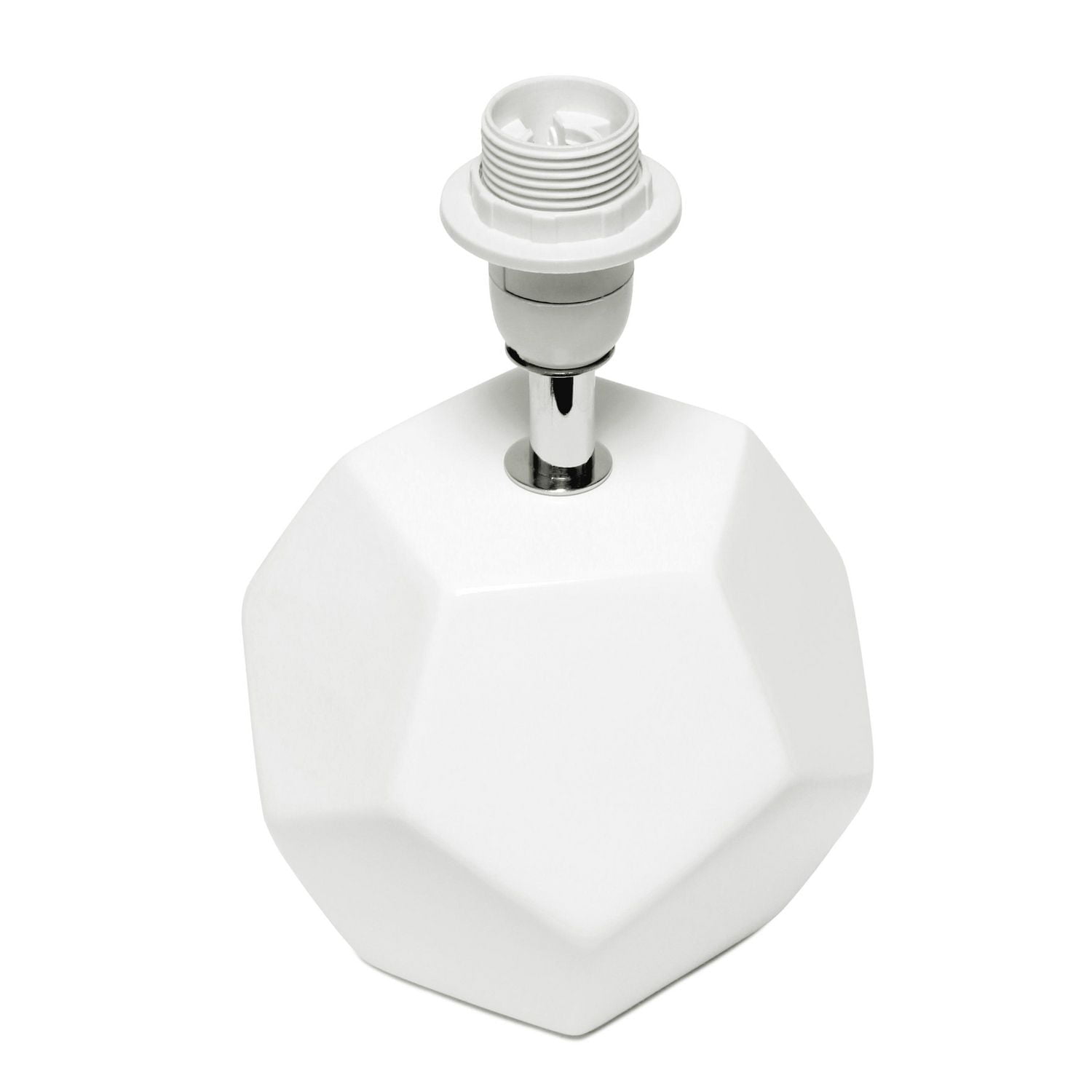 Simple Designs - Mini lampe de table à prisme rond avec abat-jour en tissu assorti