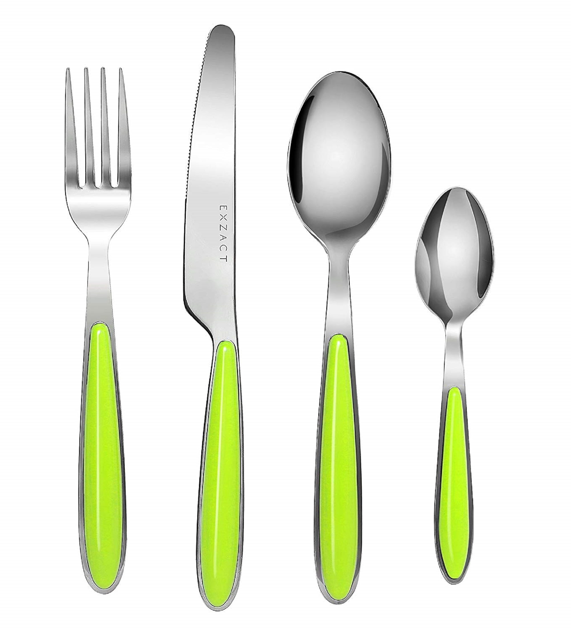 ANNOVA 24 Pcs Stainless Steel Silverware/Flatware Set With Colored