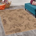 thumbnail image 2 of Jurassic Decorative Rug, Arrangement of Various Dinosaurs Illustrations Skeleton Biology Historic, Quality Carpet for Bedroom Dorm and Living Room, 6 Sizes, Dried Rose, by Ambesonne, 2 of 4