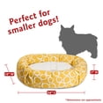 thumbnail image 3 of Majestic Pet Sherpa Fusion Bagel Pet Bed for Dogs, Calming Dog Bed Washable, Small, Yellow, 3 of 5