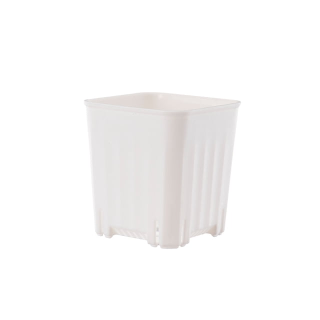 Bearachild Maceta para vivero, macetas para plantas, maceta suculenta, lavabo, drenaje inferior, orificio de ventilación, Base para decoraciones Jardín y Patio Blanco S