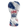 thumbnail image 2 of Yuyamidu Love to Golf Print Golf Headcovers, Waterproof PU Leather Golf Head Covers for Hybrid Fairway Driver American Flag Golf Head Protective Cover, 2 of 7