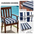 thumbnail image 3 of Outdoor Patio Cushion Covers 4 Pack Navy Blue Striped Patio Chair Cushion Covers with Ties and Zipper Rustic Farmhouse Stripes Waterproof Outdoor Seat Cushion Covers for Patio Furniture 20"x18", 3 of 9