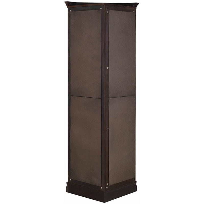 Coaster 5 Shelf Corner Curio Cabinet In Golden Brown Walmart Canada