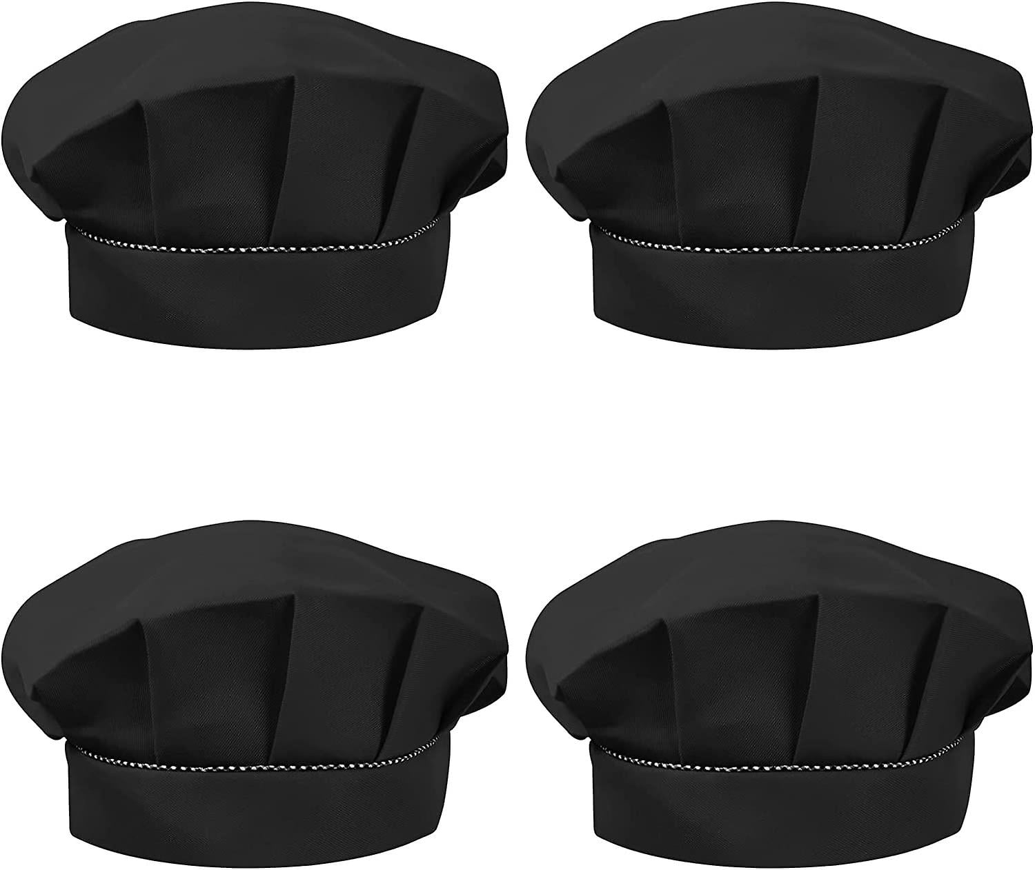 Pack De 3 Gorros De Cocinero Ajustables Para Niños – Talla Unisex De Polialgodón, Cierre De Velcro Y Banda Elástica, Ideales Para Cocinar, Hornear Y Disfraces, Color Blanco